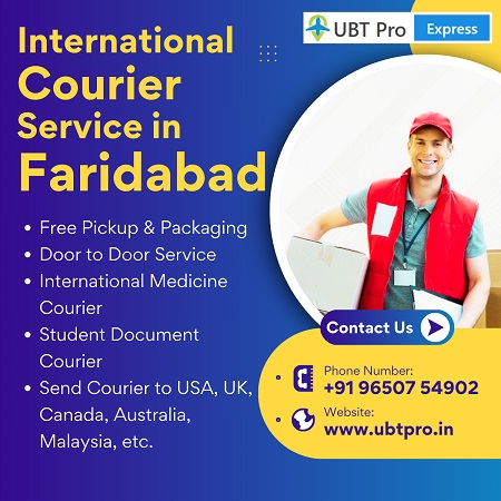 International courier service in Faridabad Haryana — DHL FedEx pickup and worldwide parcel delivery